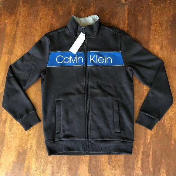 NWT Calvin Klein Men's Sweater Fleece Full Zip L - Picture 4 of 7